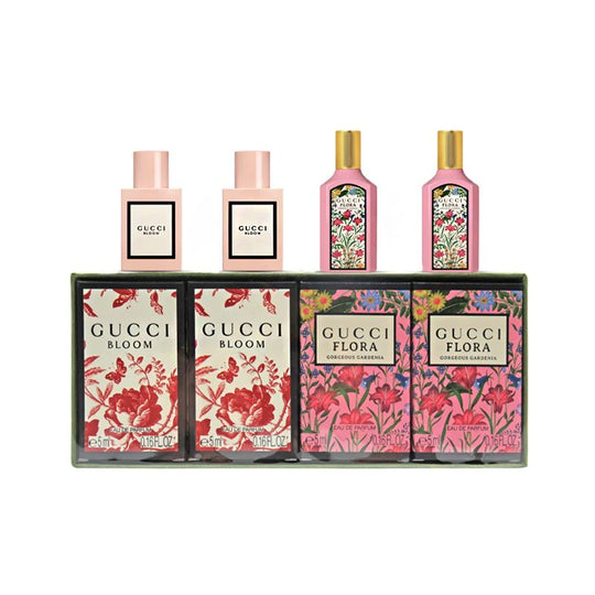 Gucci Bloom & Flora Eau de Parfum 4‑Piece Mini Set – 0.16 FL OZ / 5 ML Each