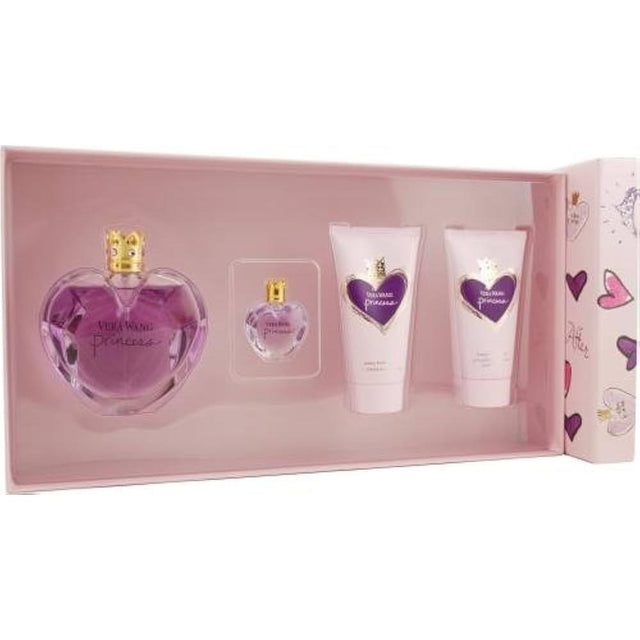 Vera Wang Princess 4 Piece Set - Eau De Toilette Spray / Mni / Body Lotion / Foamy Body Polish Gel 1.7 FL OZ / 50 ML .13 FL OZ / 4 ML 2.5 FL OZ / 75 ML 2.5 FL OZ / 75 ML