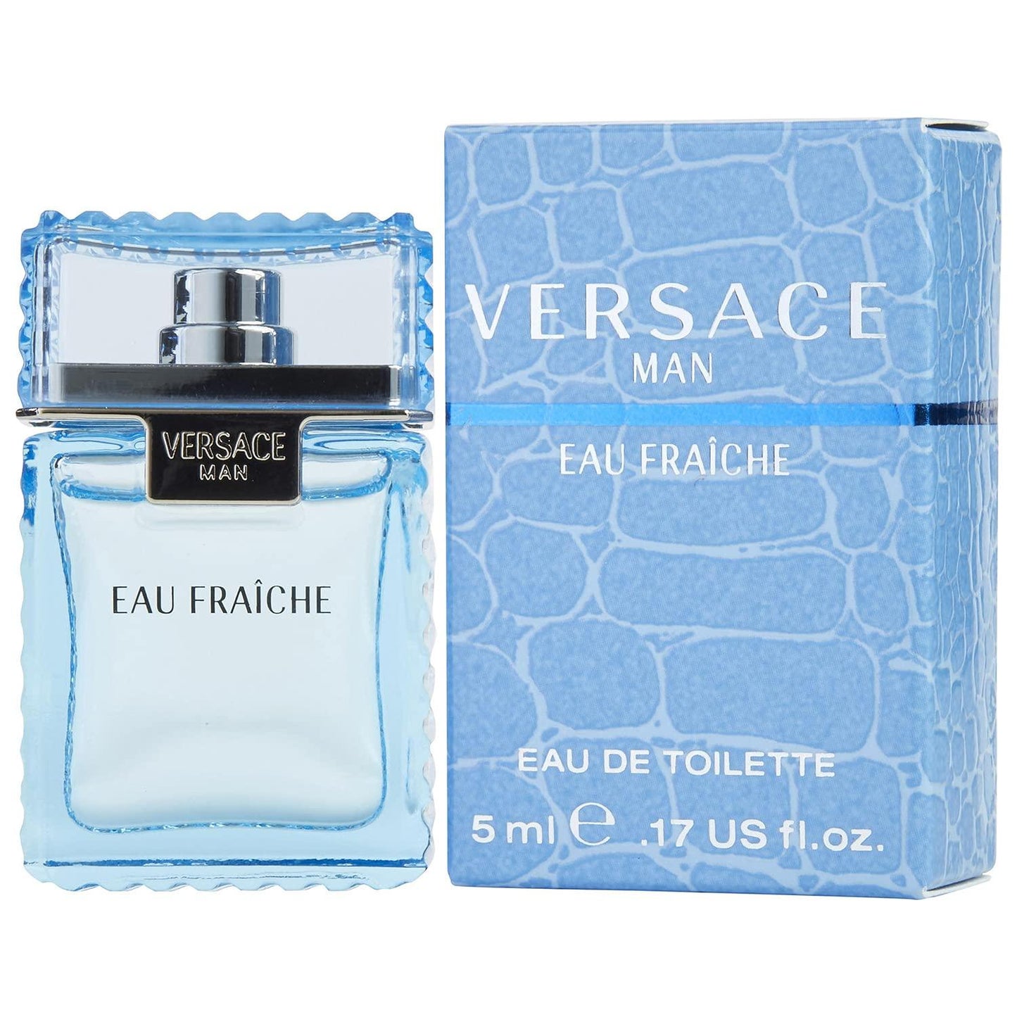 Versace Man Eau Fraîche Eau De Toilette Mini 0.17 FL OZ/ 5 ML – Fresh & Aquatic Men's Fragrance