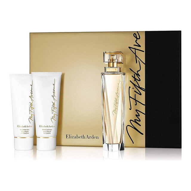 Elizabeth Arden My Fifth Ave 3 Piece Set - Eau De Parfum Spray / Body Lotion / Shower Gel 3.3 FL OZ / 100 ML, .7 FL OZ / 50 ML, 1.7 FL OZ / 50 ML