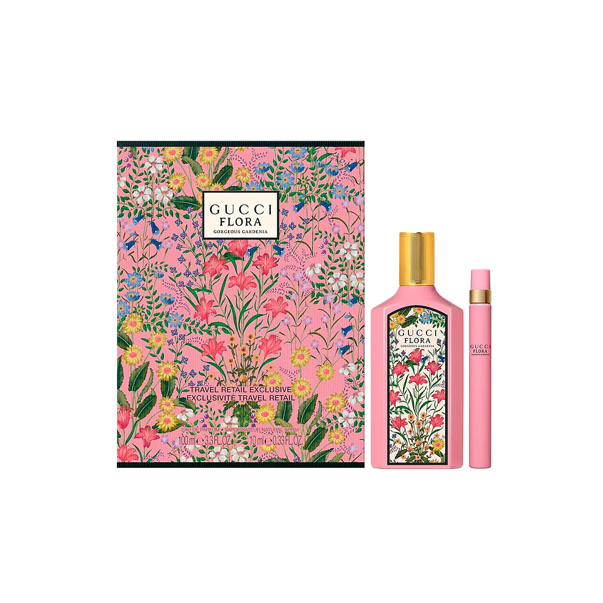 Gucci‑Flora Gorgeous Gardenia Eau de Parfum Set – 100 ml + Travel Spray 10 ml