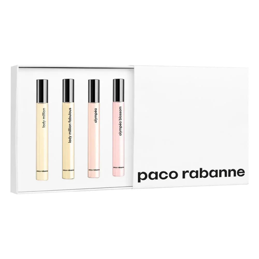 Paco Rabanne Women's Travel Spray Gift Set – Lady Million, Fabulous, Olympea & Blossom - 0.34 FL OZ / 10 ML x 4