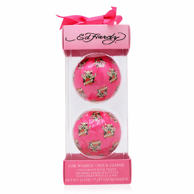 Ed Hardy 2 Piece Set Fragrant Bath Fizzes - 2.65 FL OZ / 75 G