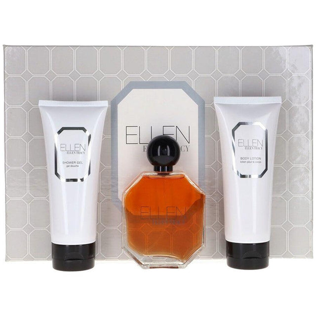 Ellen Tracy 3 Piece Set - Eau De Parfum Spray / Body Lotion / Shower Gel 2.5 FL OZ / 75 ML 3.4 FL OZ / 100 ML 3.4 FL OZ / 100 ML
