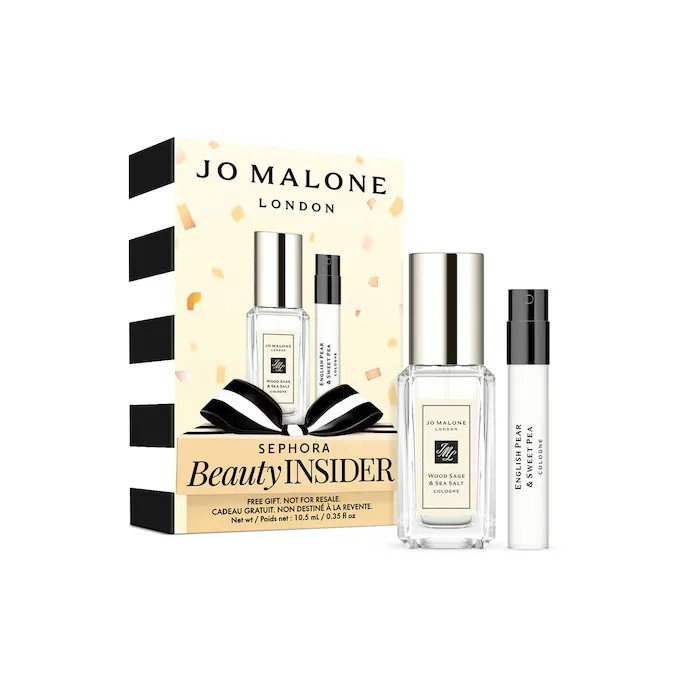 Jo Malone 2 Piece Set English Pear & Sweet Pea Cologne Spray + Wood Sage & Sea Salt Cologne Spray - 0.05 FL OZ / 1.50 ML - 0.30 FL OZ / 9 ML