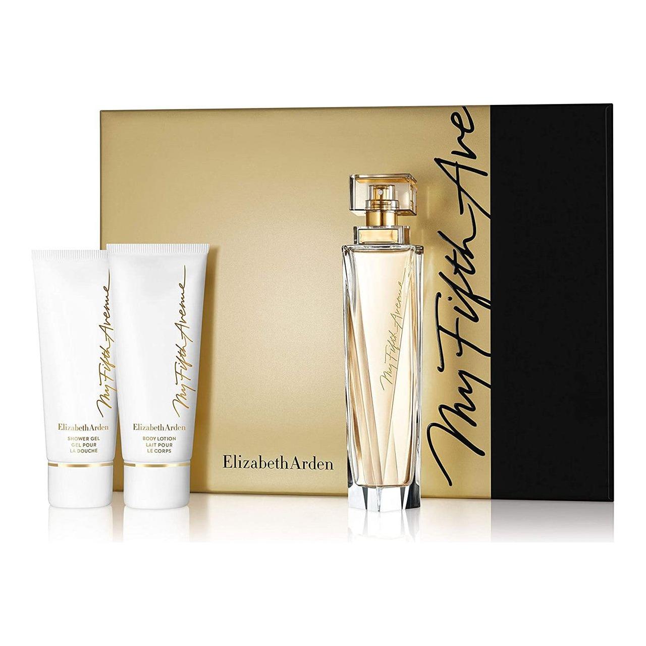 Elizabeth Arden My Fifth Ave 3 Piece Set - Eau De Parfum Spray / Body Lotion / Shower Gel 3.3 FL OZ / 100 ML, .7 FL OZ / 50 ML, 1.7 FL OZ / 50 ML