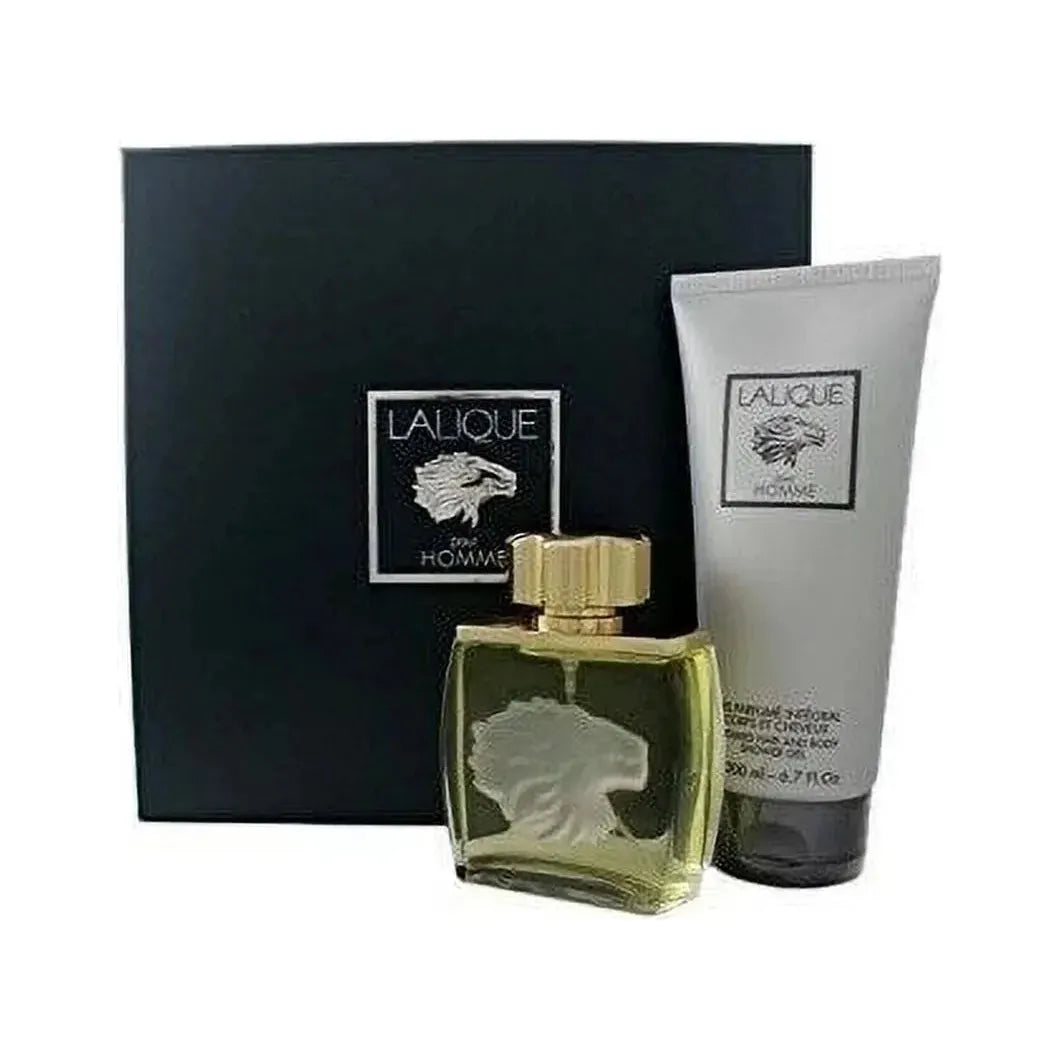 Lalique  Pour Homme 2 Piece Set - Eau De Parfum Spray / Shower Gel  2.5 FL OZ / 75 ML         6.7 FL OZ / 200 ML