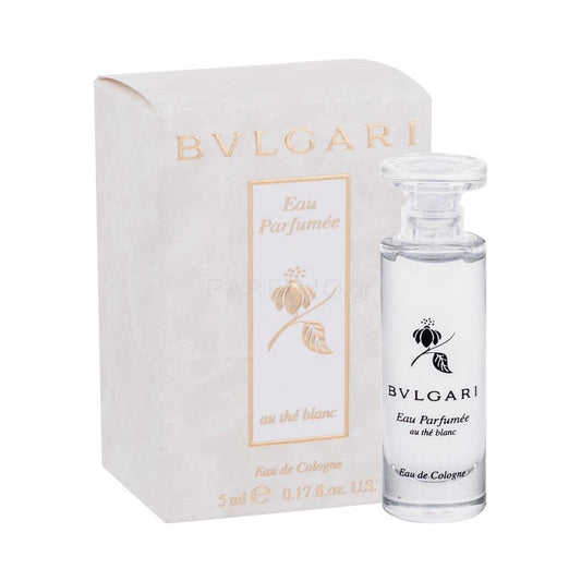 🌿 Bvlgari Au Thé Blanc Eau De Cologne Mini – 5 ML | Unisex Fresh Tea Scent (Damaged Box)