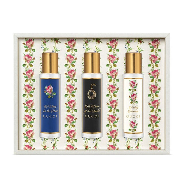 Gucci The Alchemist's Garden 3 Piece Set Eau De Parfum Spray A Song For The Rose + The Voice Of The Snake + Fading Autumn - 0.5 FL OZ / 15 ML 3x