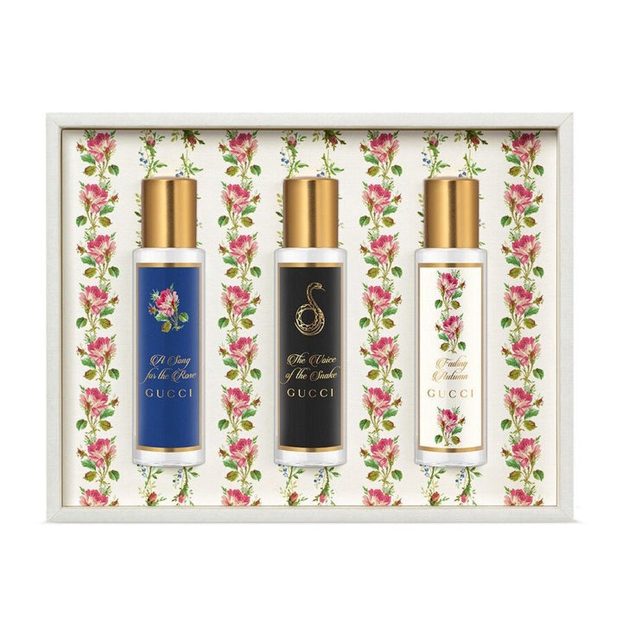 Gucci The Alchemist's Garden 3 Piece Set Eau De Parfum Spray A Song For The Rose + The Voice Of The Snake + Fading Autumn - 0.5 FL OZ / 15 ML 3x