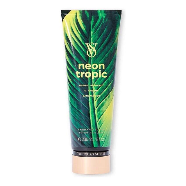Victoria's Secret Neon Tropic Fragrance Lotion 8 oz – Bright Bergamot & Creamy Sandalwood
