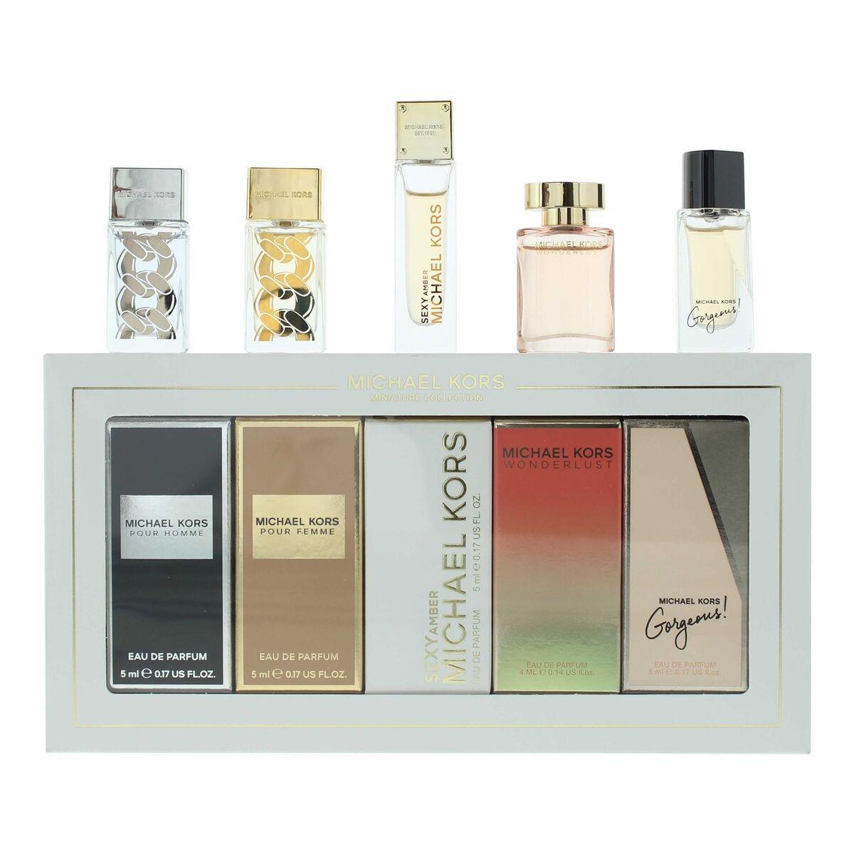 Michael Kors 5‑Piece Mini Splashes Gift Set – Pour Femme, Sexy Amber, Wonderlust, Gorgeous!, Pour Homme