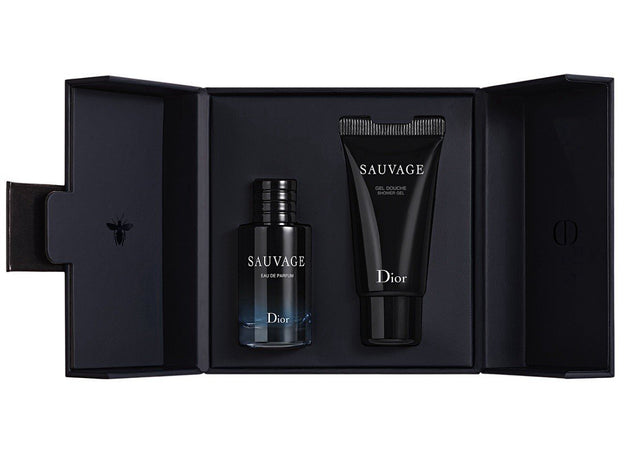 Dior Sauvage 2 Piece Gift Set Eau De Parfum Splash + Shower Gel - 0.34 FL OZ / 10 ML - 0.67 FL OZ / 20 ML