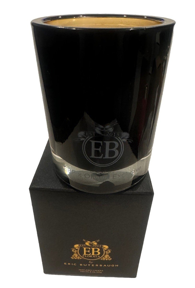 Eric Buterbaugh Glass Candle Holder Black And Gold - 250 ML